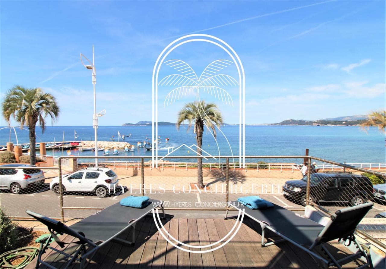 Villa Antoine Appartement Rdj Vue Mer Clim Wifi Parking Plage 50M La Garonne Le Pradet Exterior foto