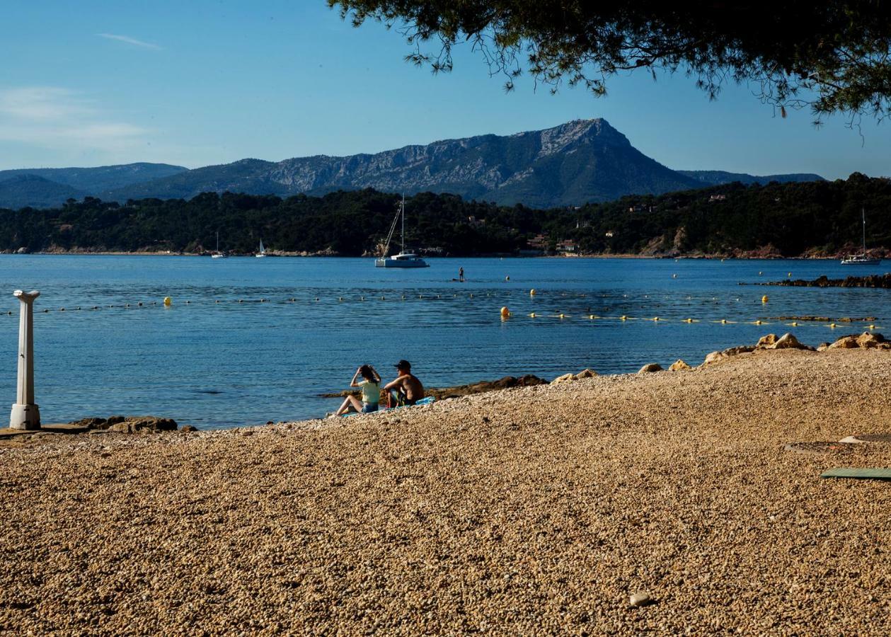 Villa Antoine Appartement Rdj Vue Mer Clim Wifi Parking Plage 50M La Garonne Le Pradet Exterior foto